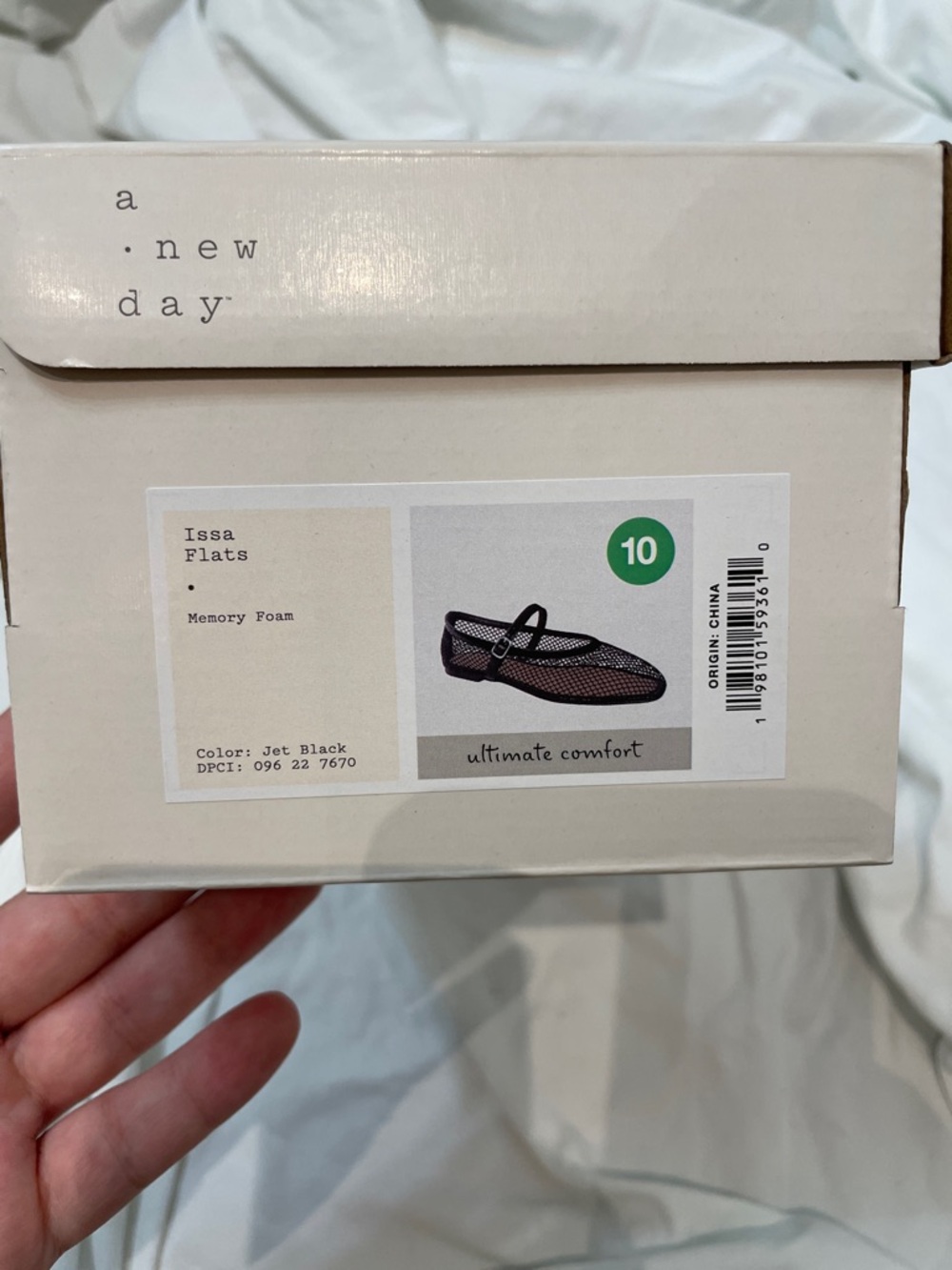 •A NEW DAY• “Issa” Mesh Mary Jane Ballet Flats - Jet Black // NIB - Picture 6 of 16